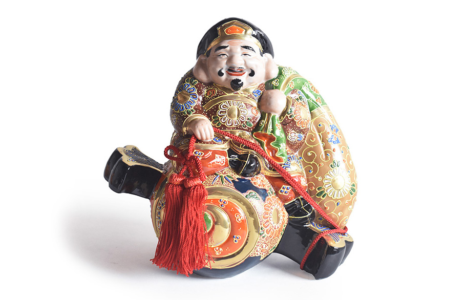 九谷焼 打ち出の小槌 大黒様 縁起物 置物 和座本舗