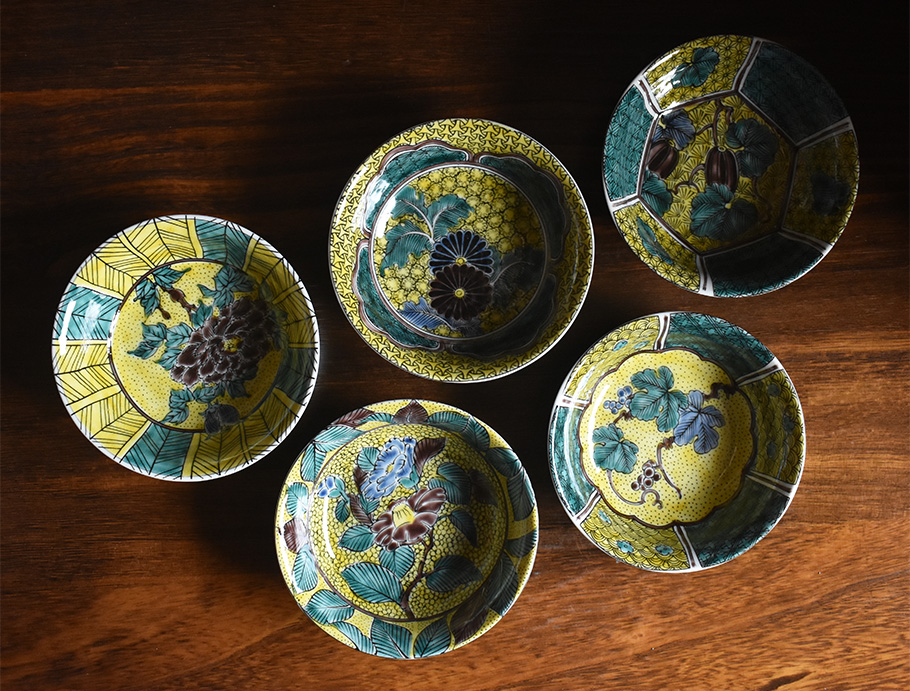 九谷焼 小鉢5個セット 吉田屋絵変り【アウトレット】 九谷焼専門店 和