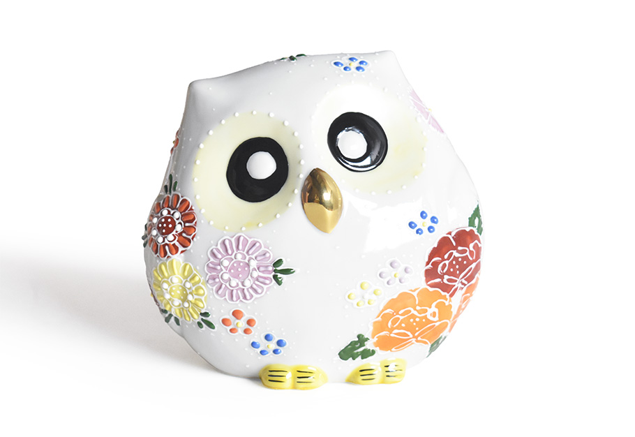 九谷焼 ふくろう 縁起物 置物 和座本舗